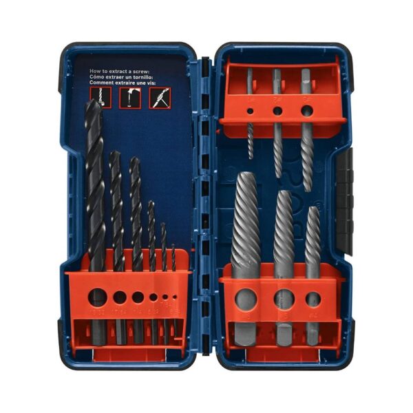 Bosch BSPE6D Screw Extractor and Drill Set, 12 Count