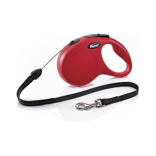 Flexi CL10C8.210.R New Classic Retractable Dog Leash, Small Cord, Red