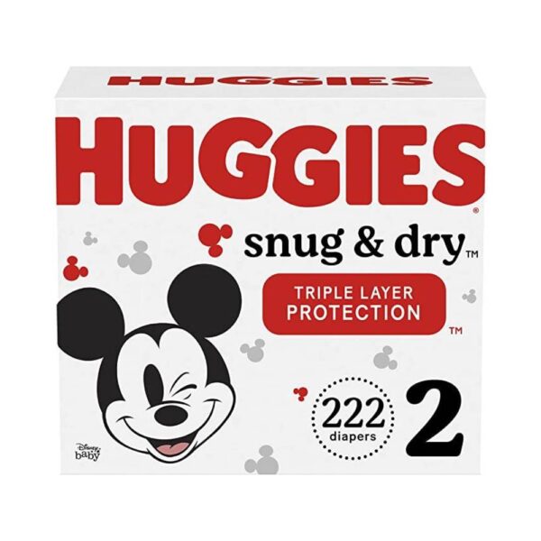 Huggies Snug & Dry Diapers, Size 2, 222 Count