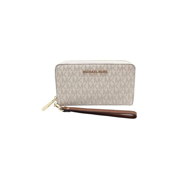 Michael Kors 35F8GTVW9B-149 Women's Jet Set Travel Multifunction Phone Case Wristlet, Vanila