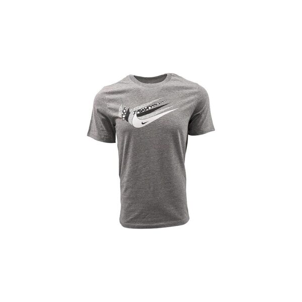 Nike Men's Sportswear Swoosh T Shirt, Large, Grey Heather (Multi-swoosh)