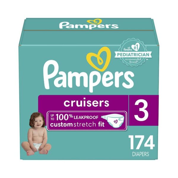 Pampers Cruisers Diapers, Size 3, 174 Count