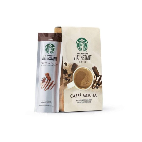 Starbucks VIA Instant Latte Caffè Mocha With Dutch and Natural Cocoa, 6.5 Oz