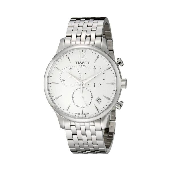 Tissot T0636171103700 Men's Tradition Analog Display Swiss Quartz Watch, 42mm, Silver